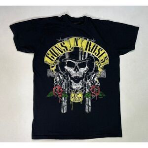 Guns N Roses 1985 Retro Graphic T-shirt Men Medium Black Short Sleeve Music